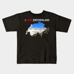 I Love Switzerland Rhone Glacier Kids T-Shirt